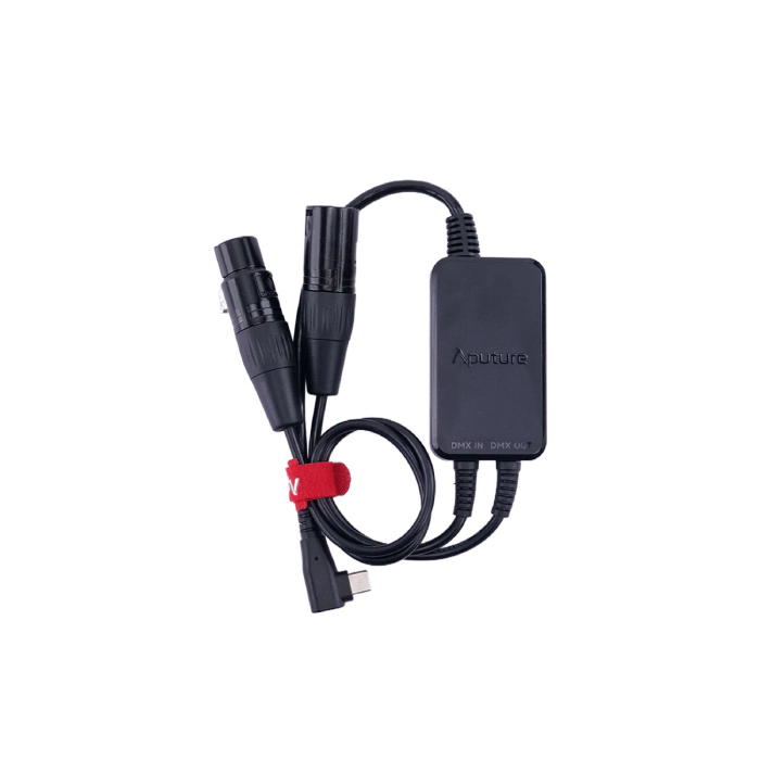 Adaptador Aputure USB-C a DMX de 5 pines para MT Pro, MC Pro e Infinibar.