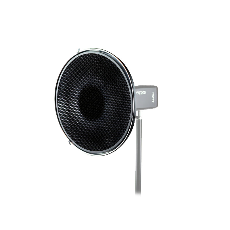 Beauty Dish con Grilla e Interior Plateado Godox con Montura Tipo AD-S