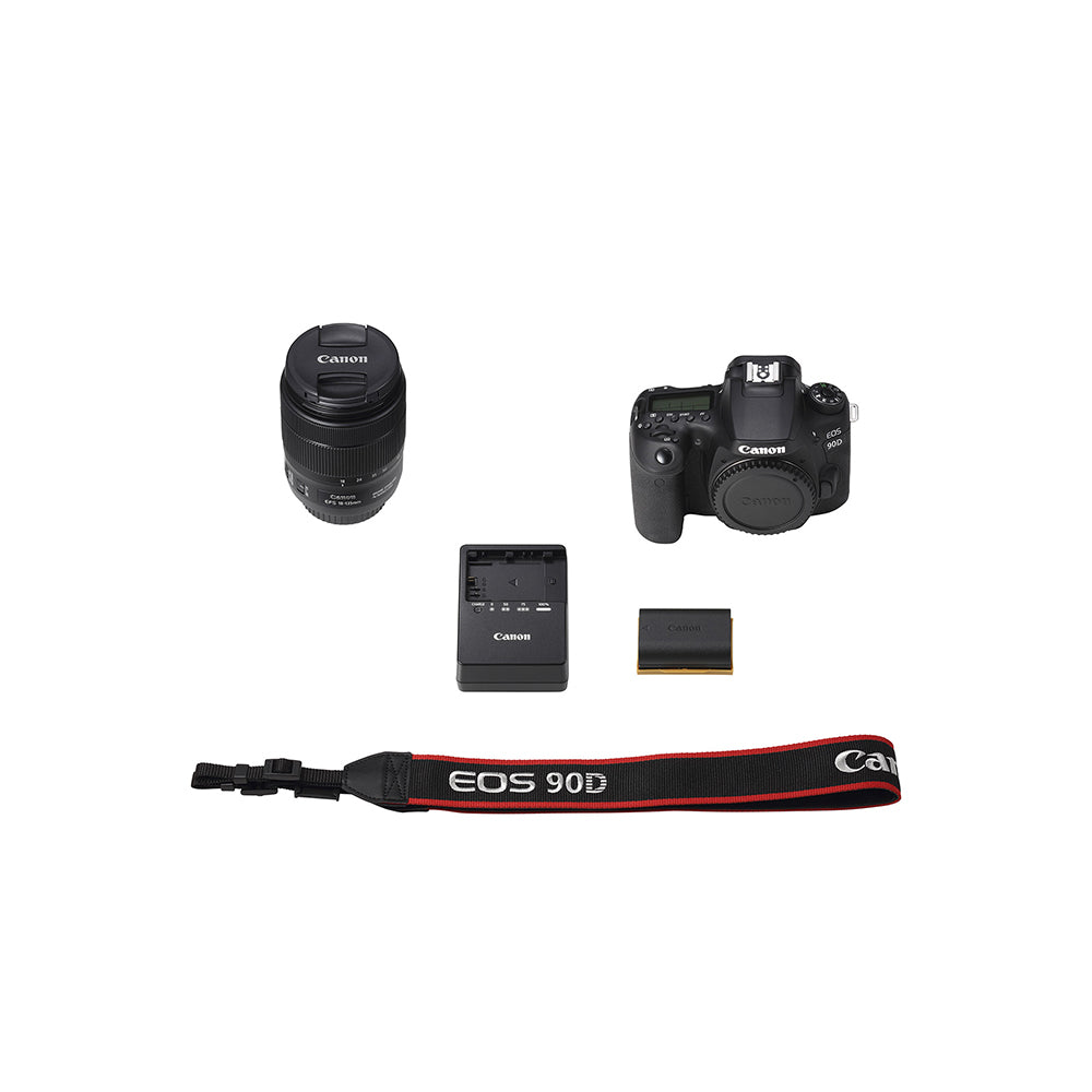 Cámara Canon DSLR EOS 90D + lente EF-S 18-135MM F/3.5-5.6 IS USM