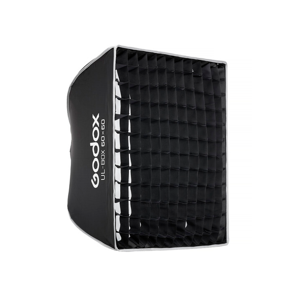 Softbox Godox de armado rápido de 60 x 60 cm con grilla y anillo adaptador con montura Bowens Tipo S