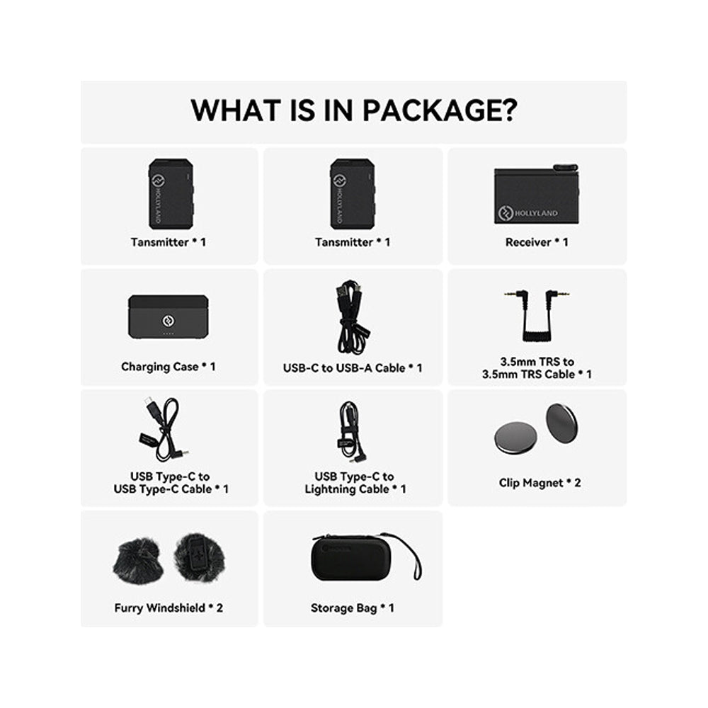 Micrófono Inalámbrico Hollyland Lark Max DUO para 2 personas