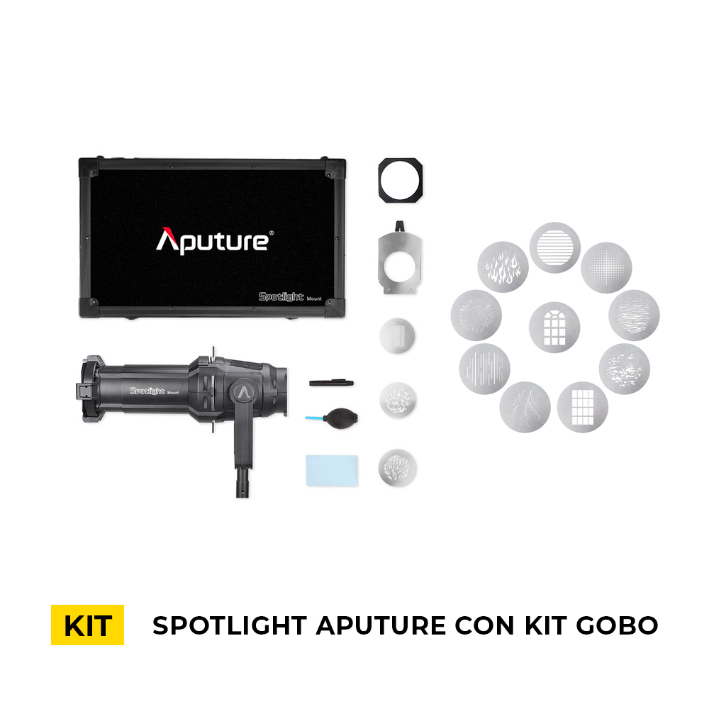 Kit de Spotlight Aputure con Kit de Gobo