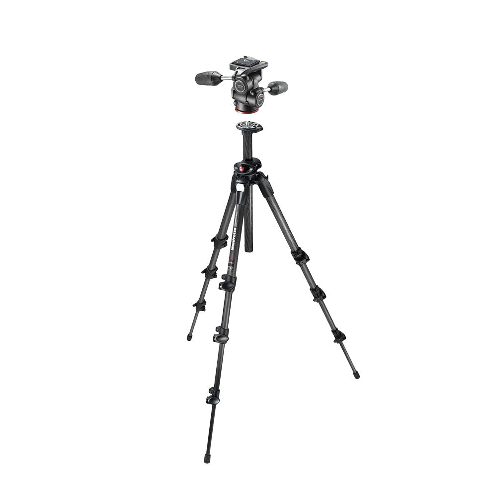 Tripode de Carbono Manfrotto 190CXPRO4 con Cabeza 3-Way MH804-3W