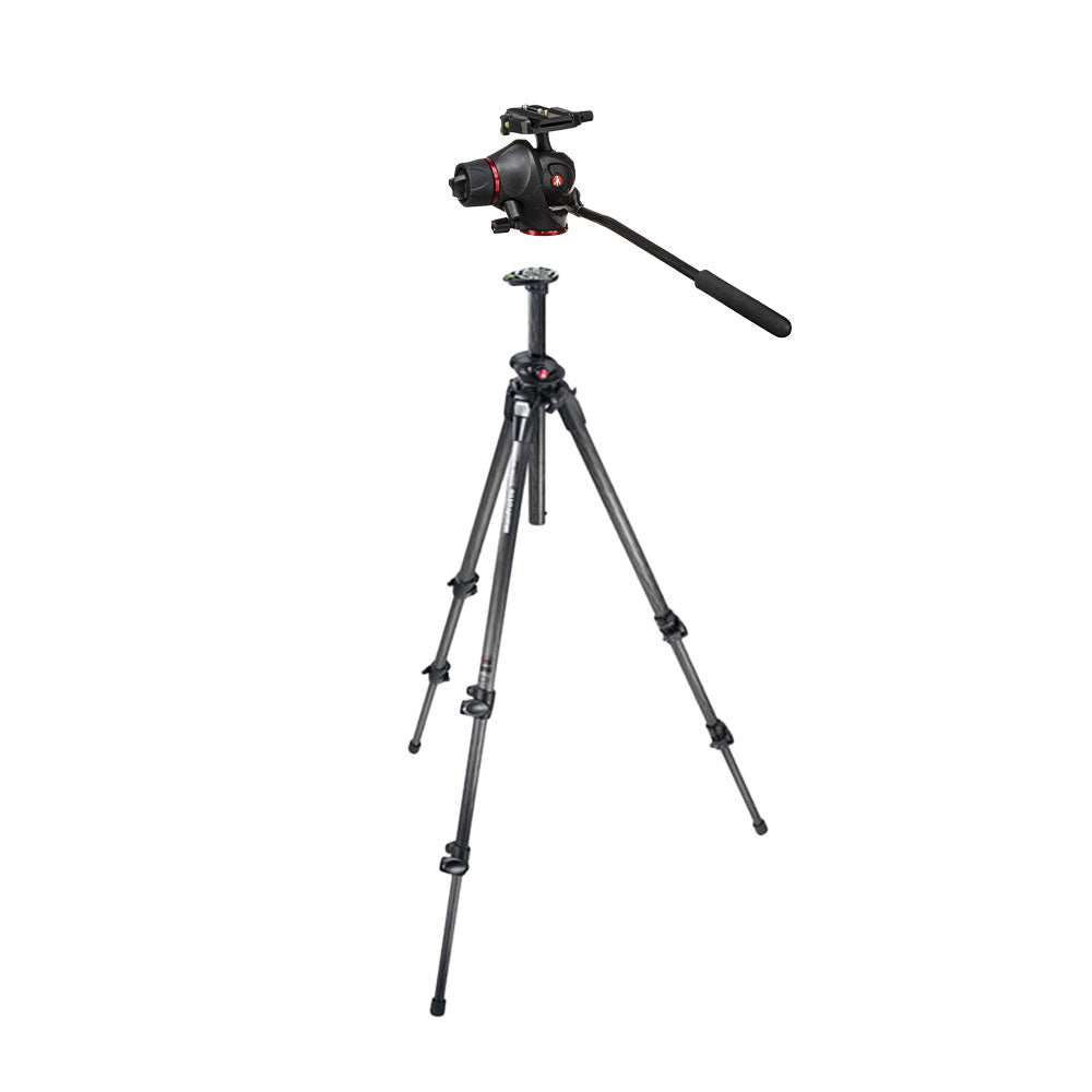 Tripode de Carbono Manfrotto 190CXPRO3 con Cabeza de Foto y Video MH055M8-Q5