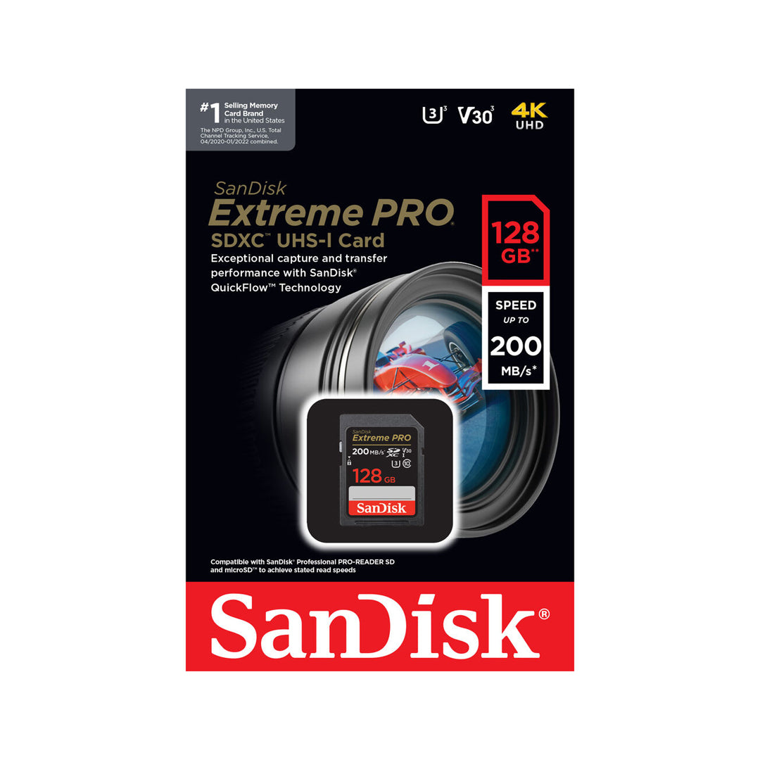 Tarjeta de Memoria SanDisk 128GB Extreme PRO UHS-I SDXC