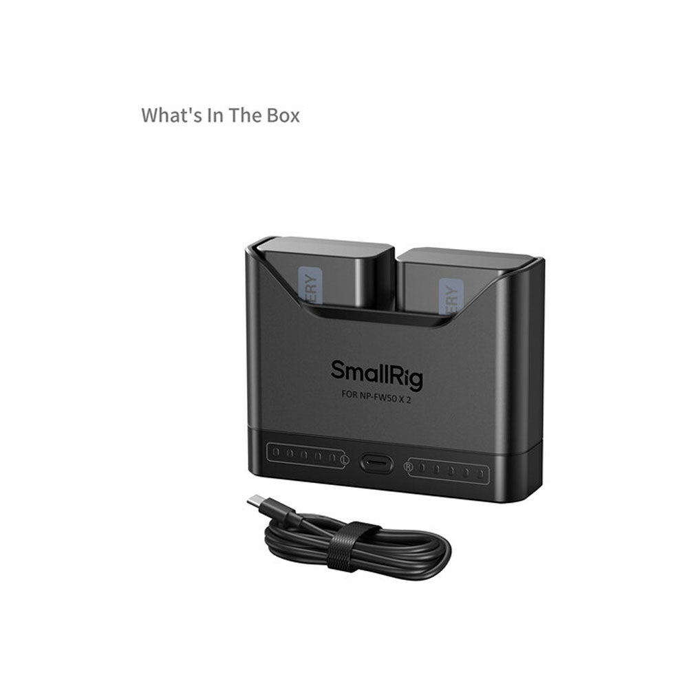 Kit de cargador de batería para cámara SmallRig NP-FW50