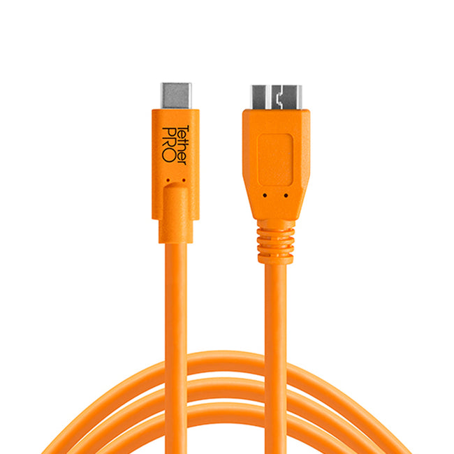 Cable Tether Tools CUC3315-ORG USB 3.0 de Tipo C Macho a Tipo Micro-B Macho