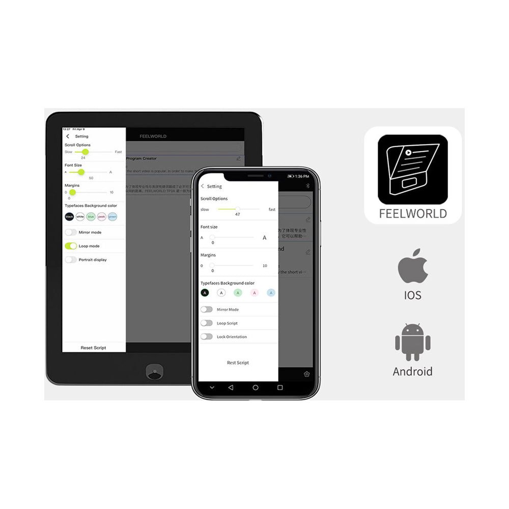 Teleprompter FeelWorld TP10 de 10" para Celulares/Tablet/Cámara