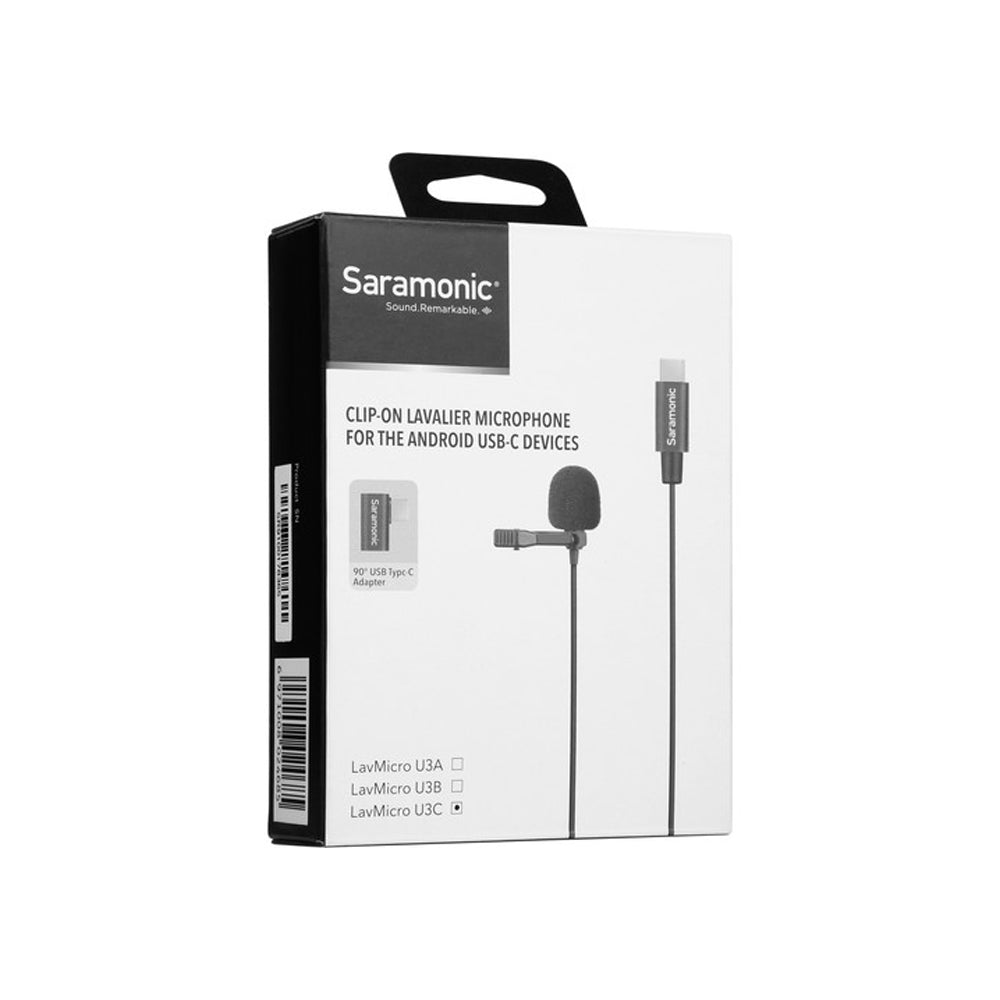 Micrófono Lavalier Saramonic LavMicroU3C Omnidireccional con Conector USB-C para Android