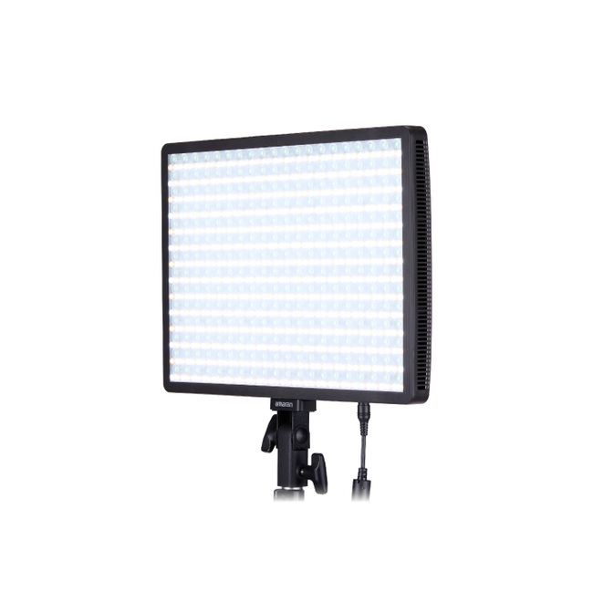 Kit de Panel LED Portátil Amaran Pano 120C RGB COB con Softbox y Grilla (Negro)