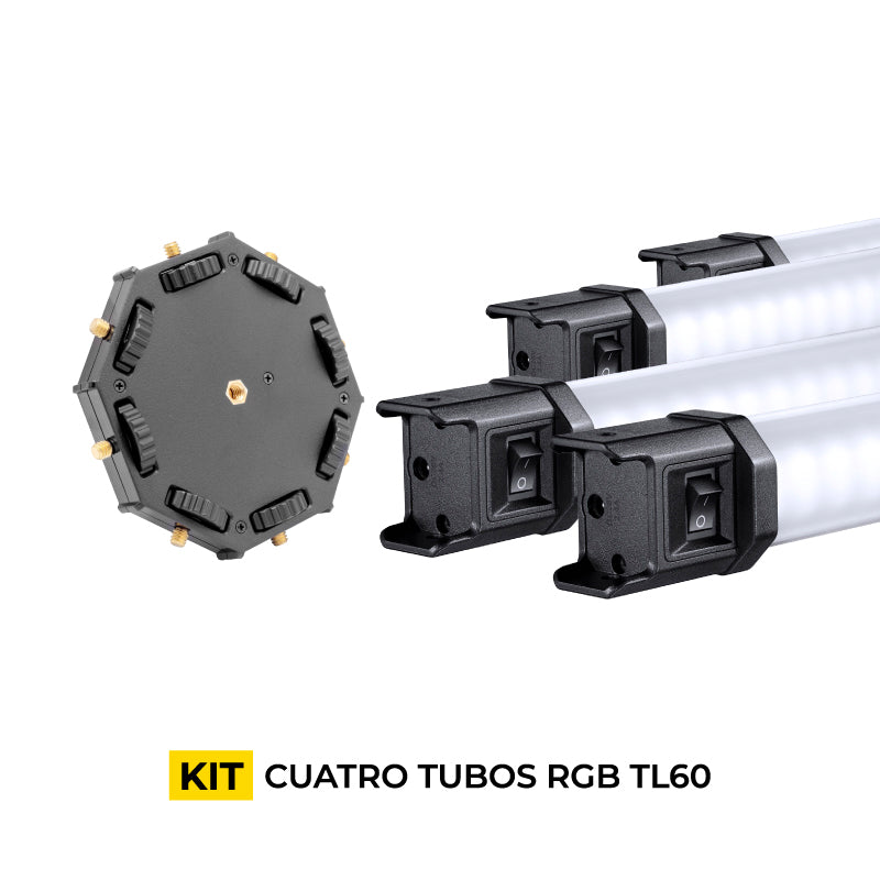 Kit de Cuatro Tubos RGB TL60 con Adaptador de TL-M8