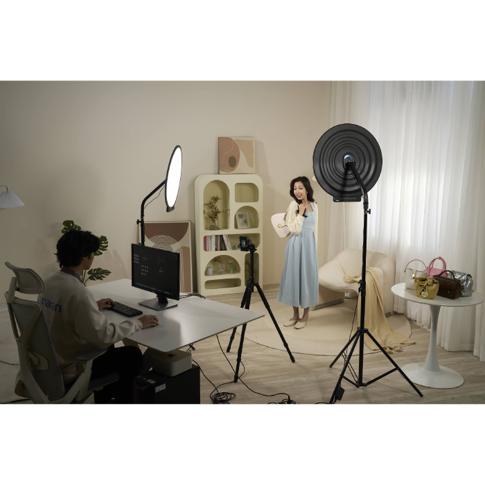 Kit de Panel LED Amaran Verge Max Bicolor de 60W con Soporte y Grilla
