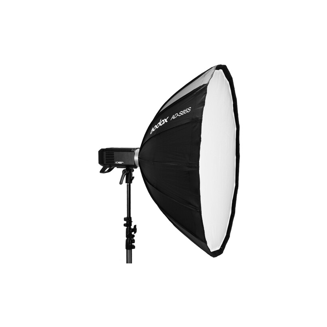 Softbox Parabólico Godox de 85 plateado para AD400Pro