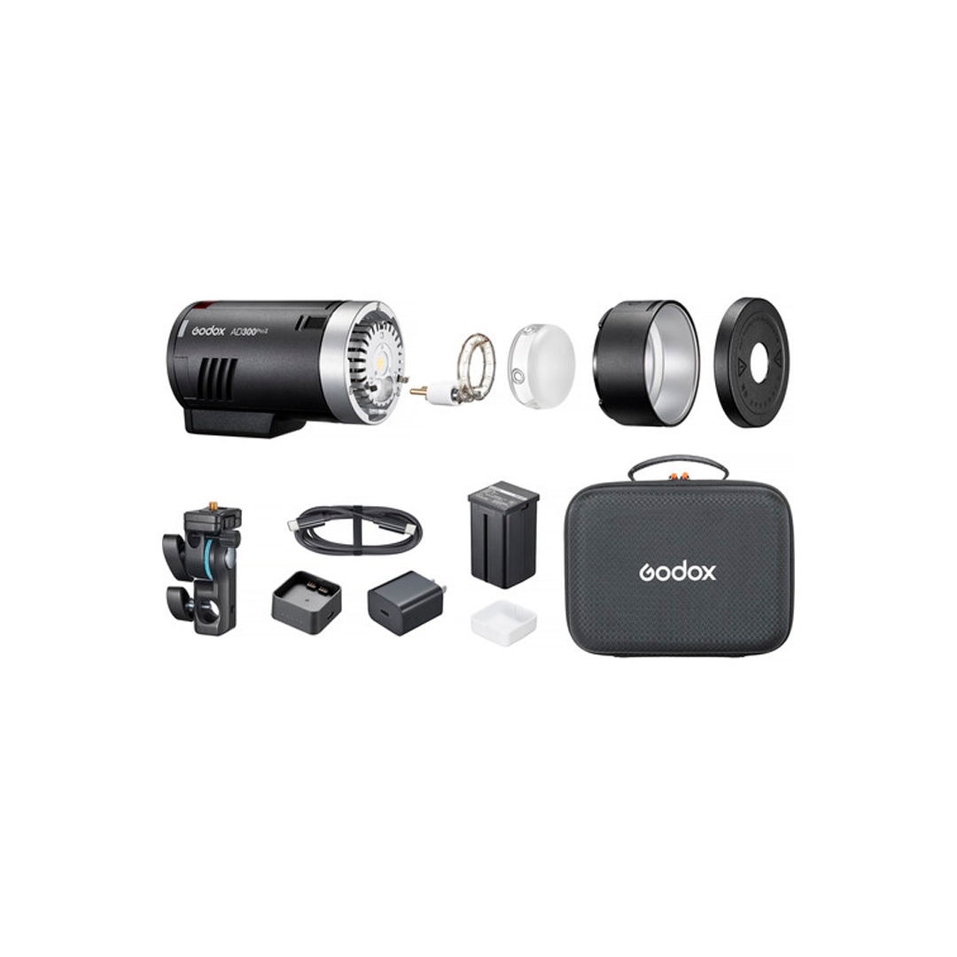 Flash Portable Godox AD300Pro II Todo en Uno