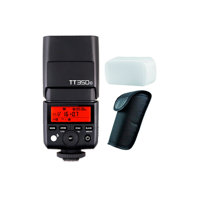 Mini Flash Godox TT350S TTL para Canon
