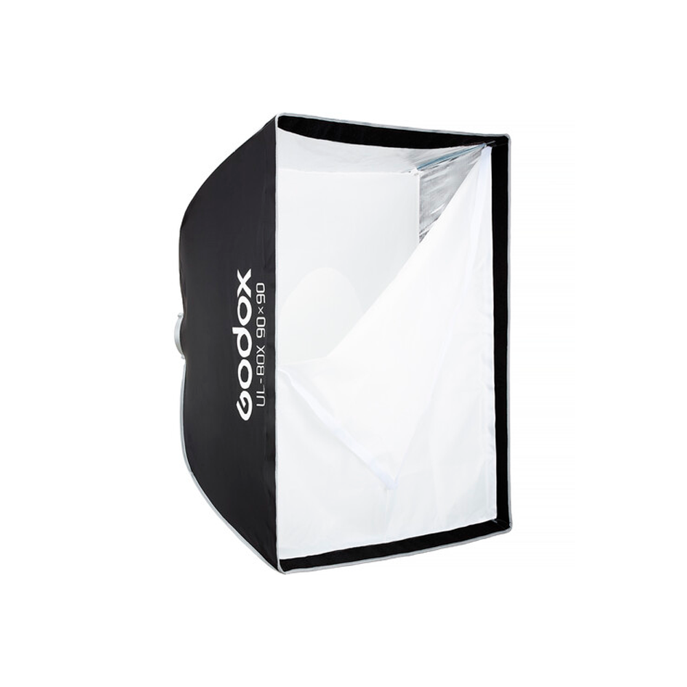 Softbox Godox de armado rápido de 90 x 90 cm con grilla y anillo adaptador con montura Bowens Tipo S
