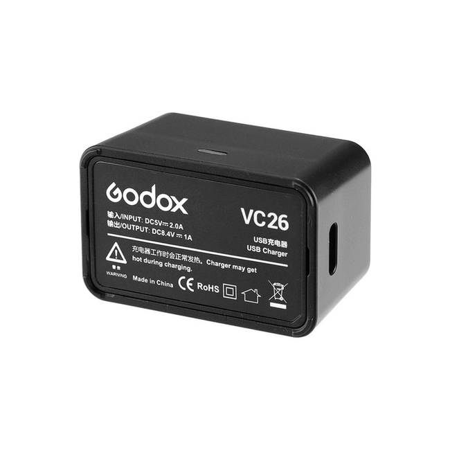 Cargador Godox VC26 para Flash V1