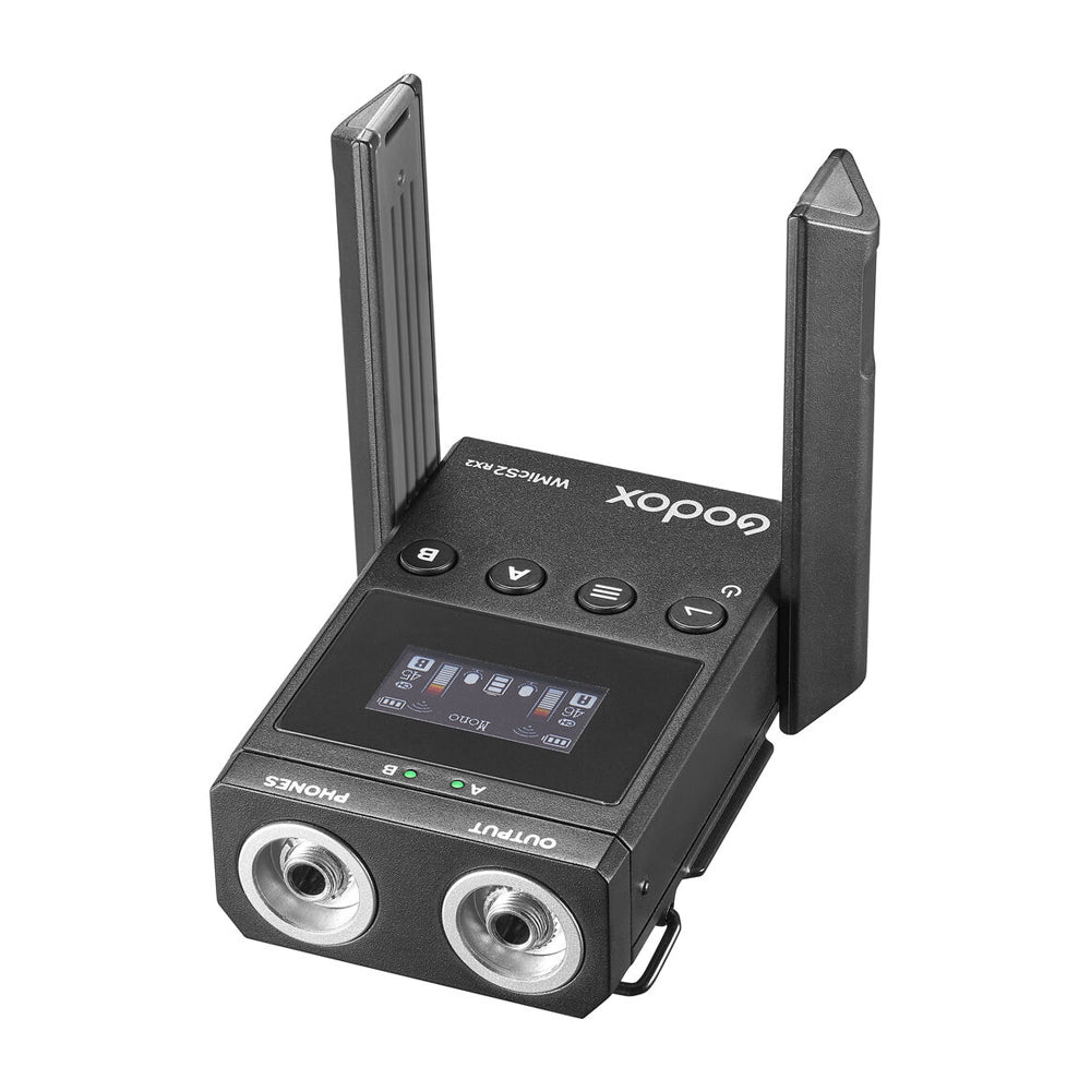 Kit de 2 Micrófonos Pecheros Godox WMICS2 UHF para Cámaras y Celulares