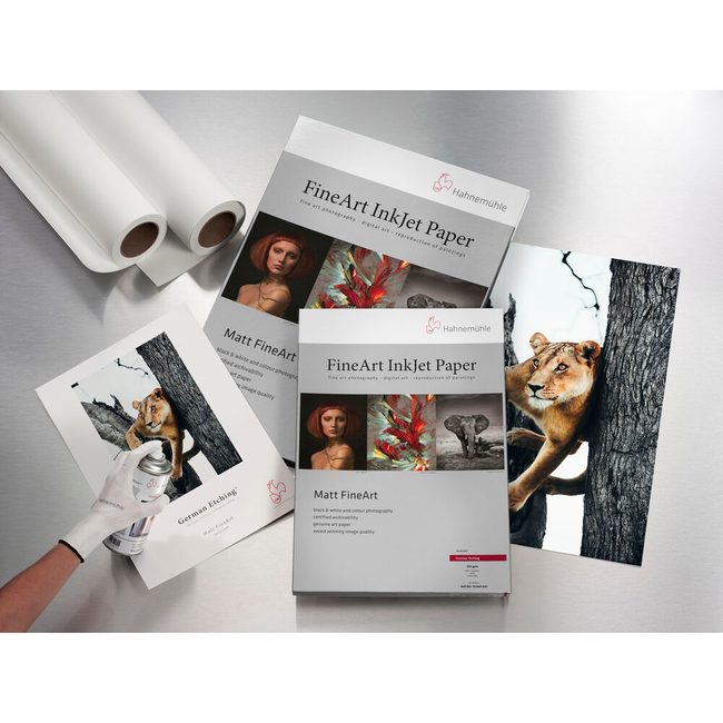 Papel Fotográfico Hahnemühle FineArt Photo Rag Baryta 315 A3, 25 Hojas
