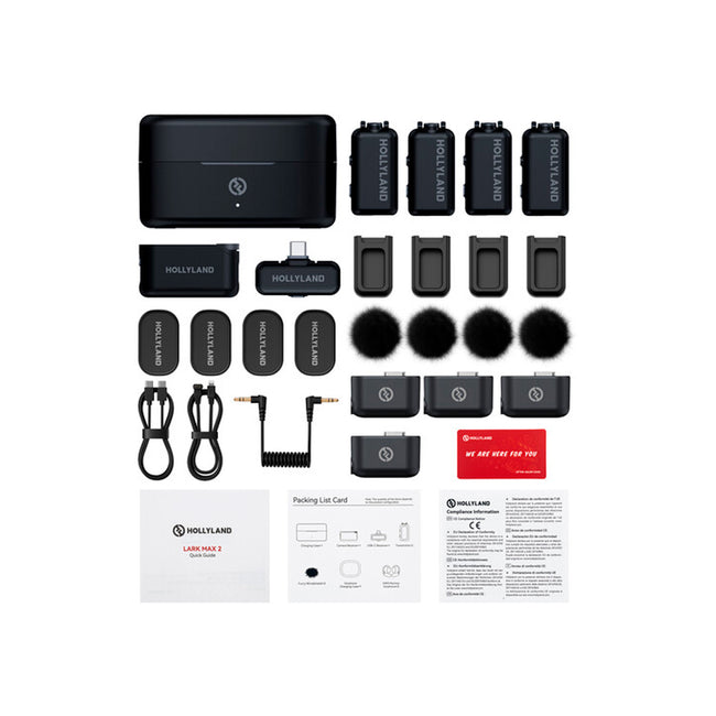 Micrófono Inalámbrico Hollyland LARK MAX 2 Combo para 4 personas
