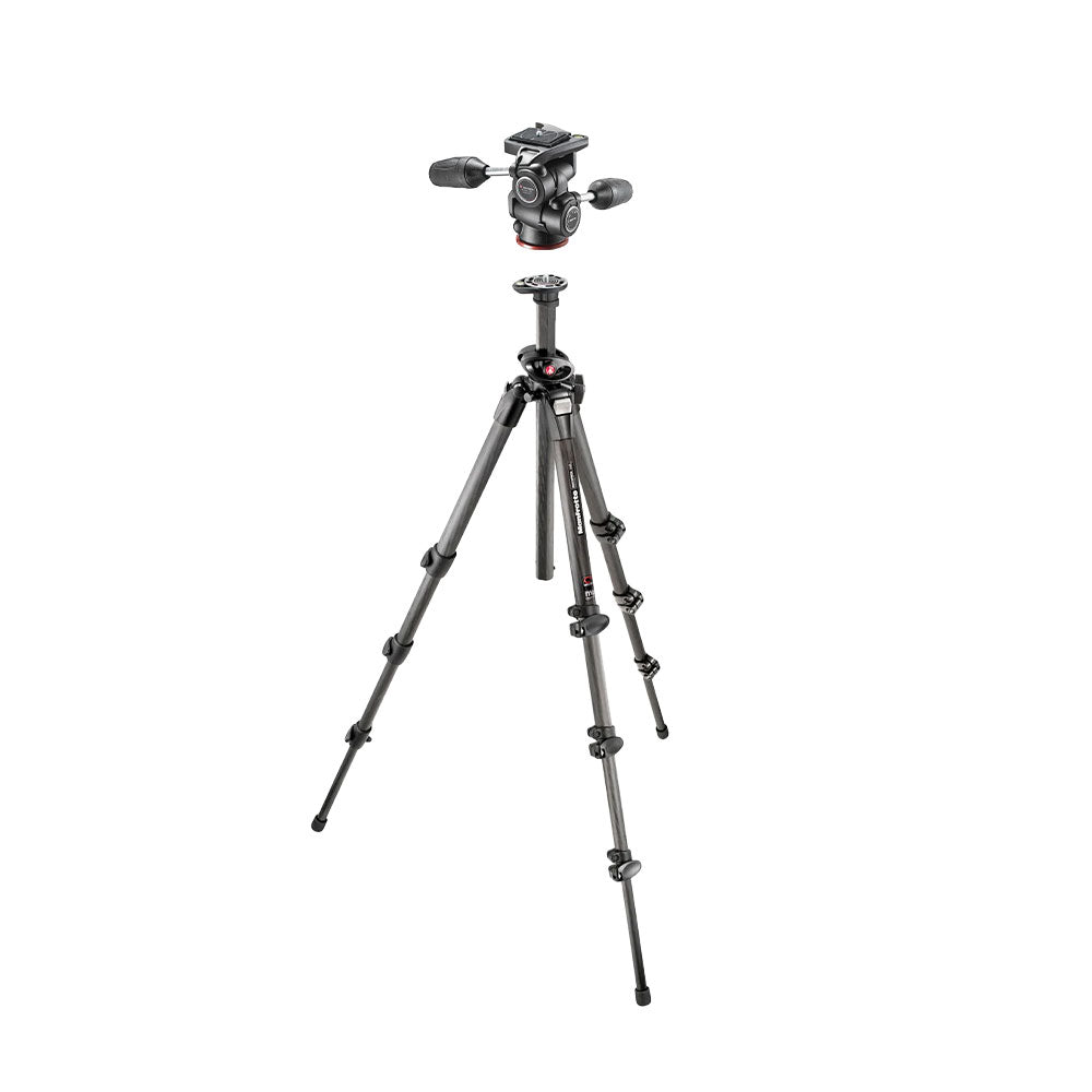 Tripode de Carbono Manfrotto 055CXPRO4 con Cabeza 3-Way MH804-3W