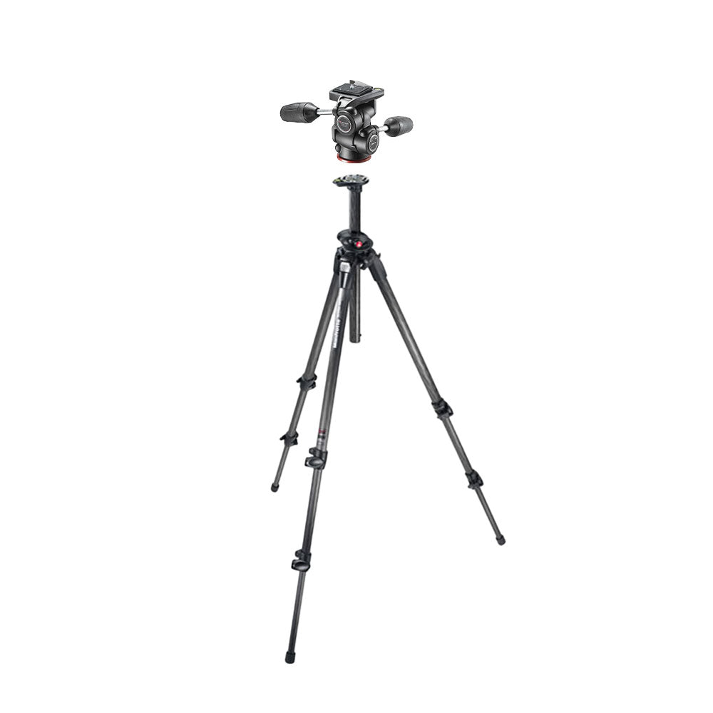 Tripode de Carbono Manfrotto 190CXPRO3 con Cabeza 3-Way MH804-3W