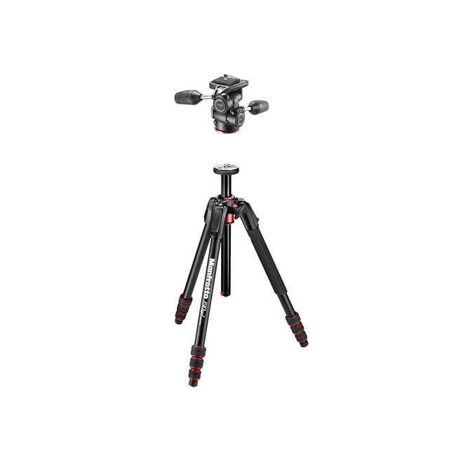 Tripode Manfrotto MT190GOA4TB con Cabeza 3-Way MH804-3W