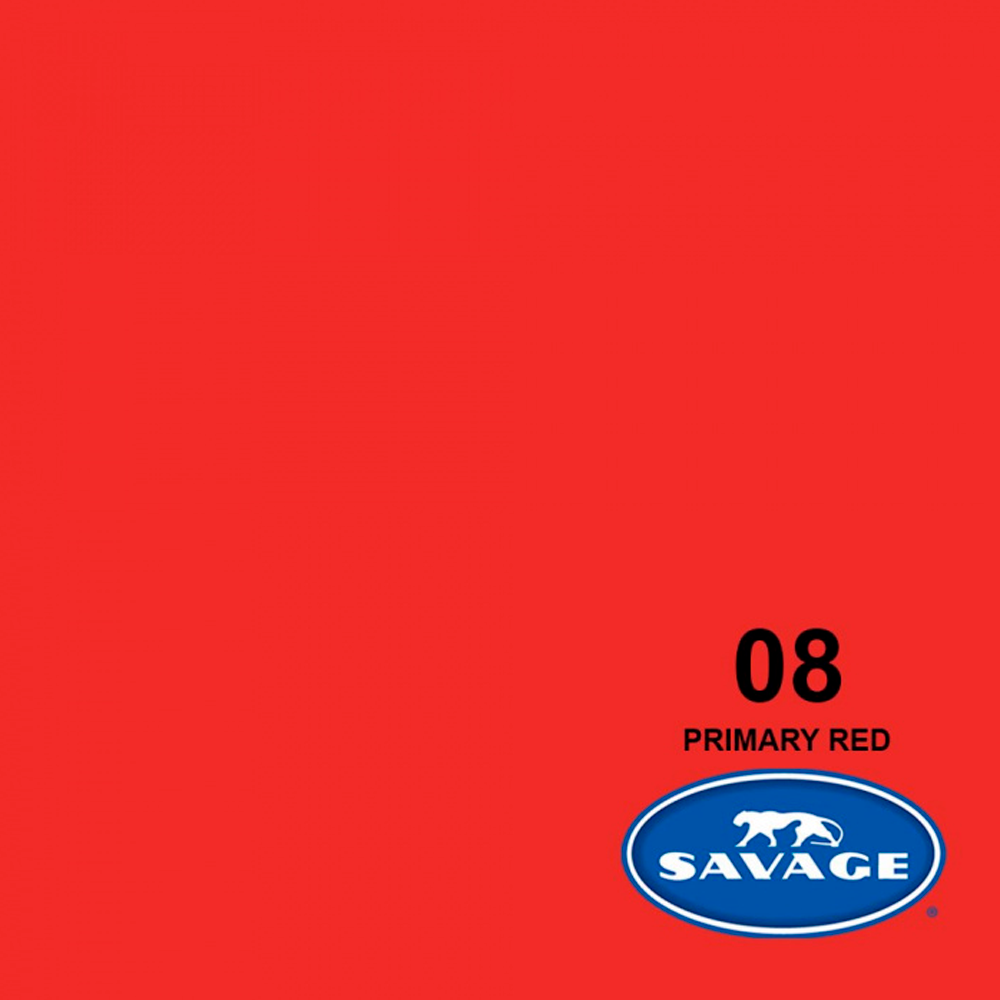 Medio Fondo de Cartulina Savage Nr. 08 'Primary Red' de 1.36 x 11 mtros.