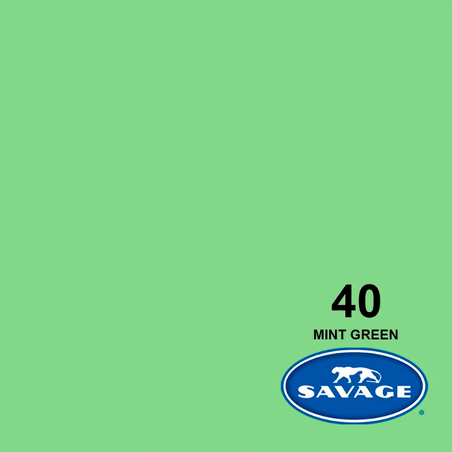 Medio Fondo de Cartulina Savage Nr. 40 'Mint Green' de 1.36 x 11 mtros.