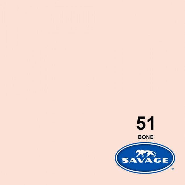 Medio Fondo de Cartulina Savage Nr. 51 'Bone' de 1.36 x 11 mtros.