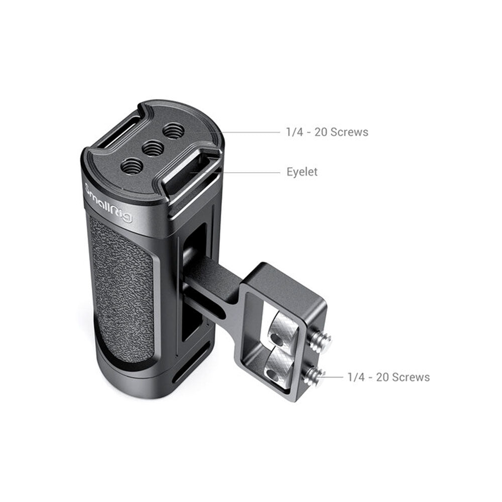 Mini Empuñadura Lateral SmallRig con Montaje de doble tornillo de 1/4"-20