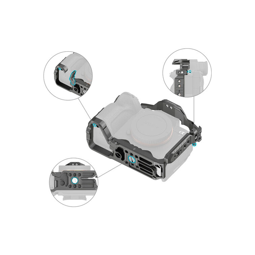 Jaula SmallRig HawkLock de liberación rápida para Sony a7R V, a7 IV, a7S III, a1 y a7R IV