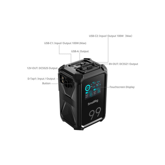 Batería SmallRig X-Touch X99 V-mount de triple protección (99 Wh)