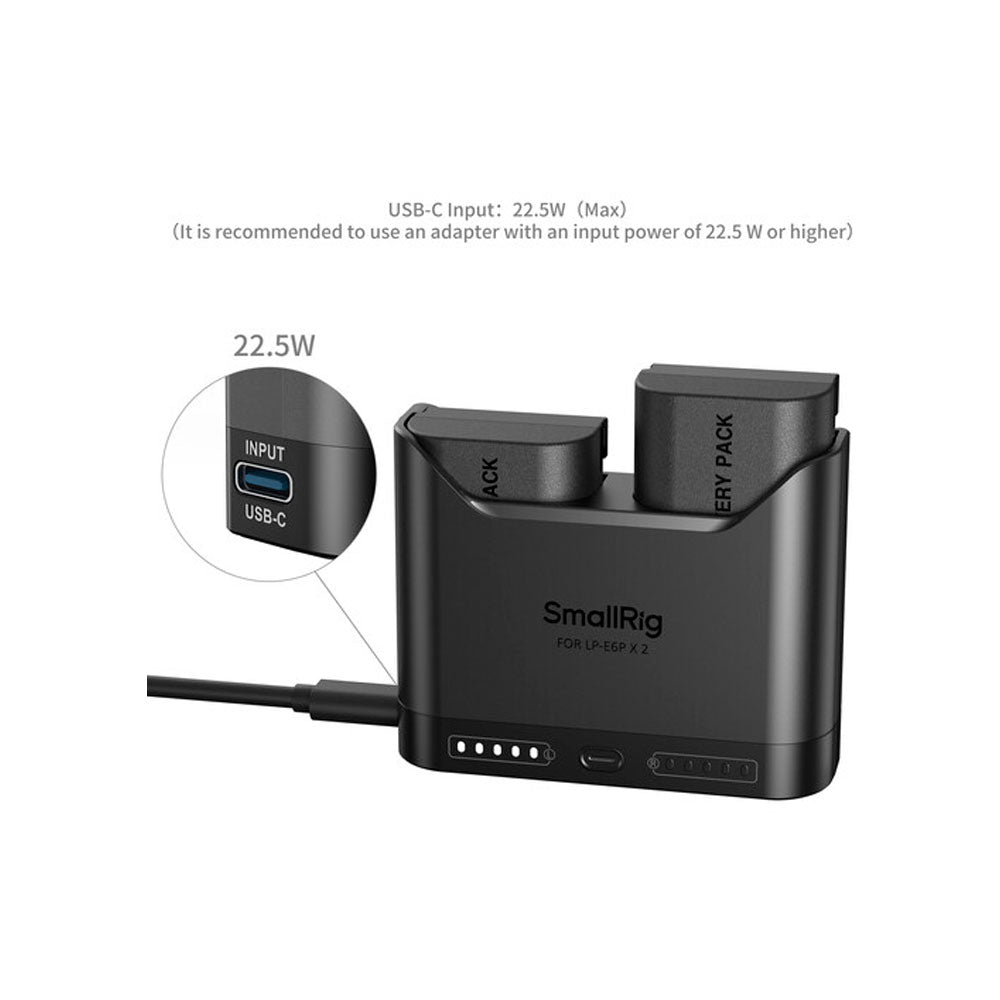 Kit de cargador de batería para cámara SmallRig LP-E6P