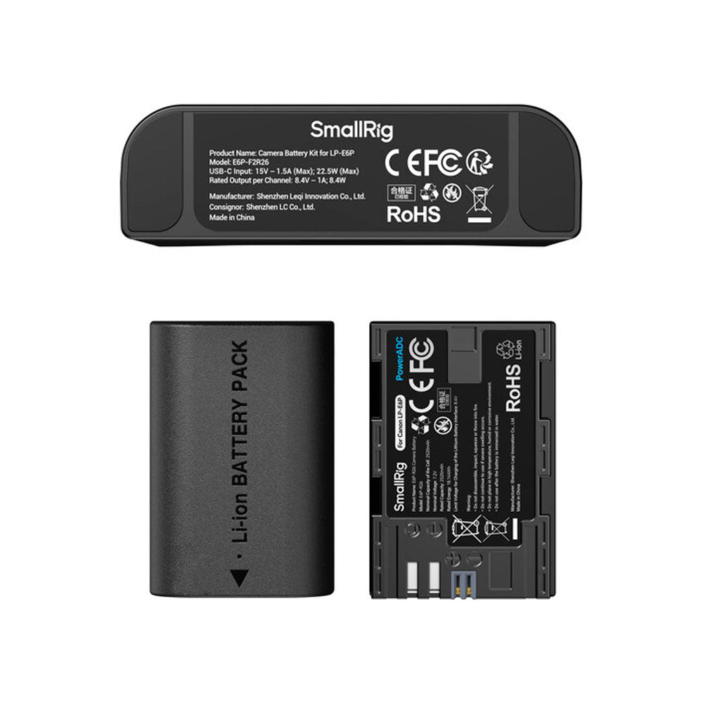 Kit de cargador de batería para cámara SmallRig LP-E6P