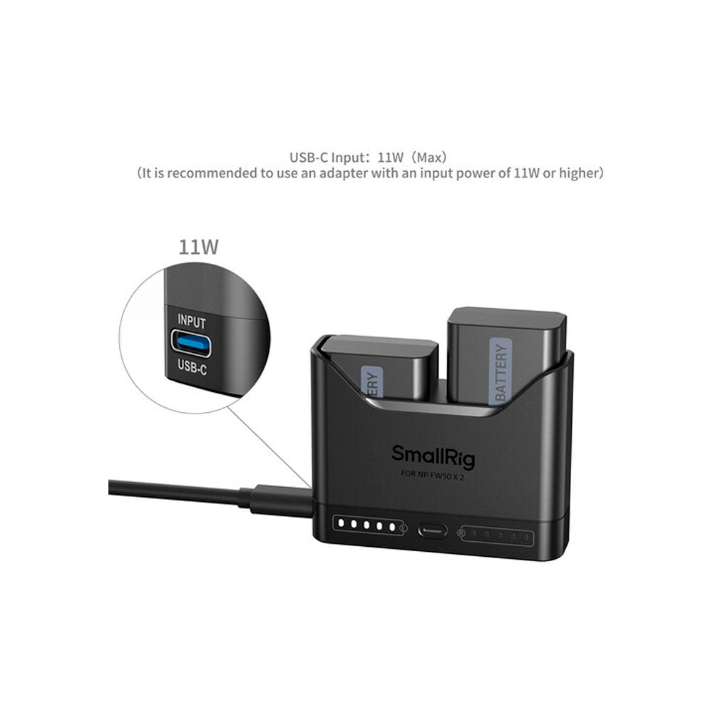 Kit de cargador de batería para cámara SmallRig NP-FW50