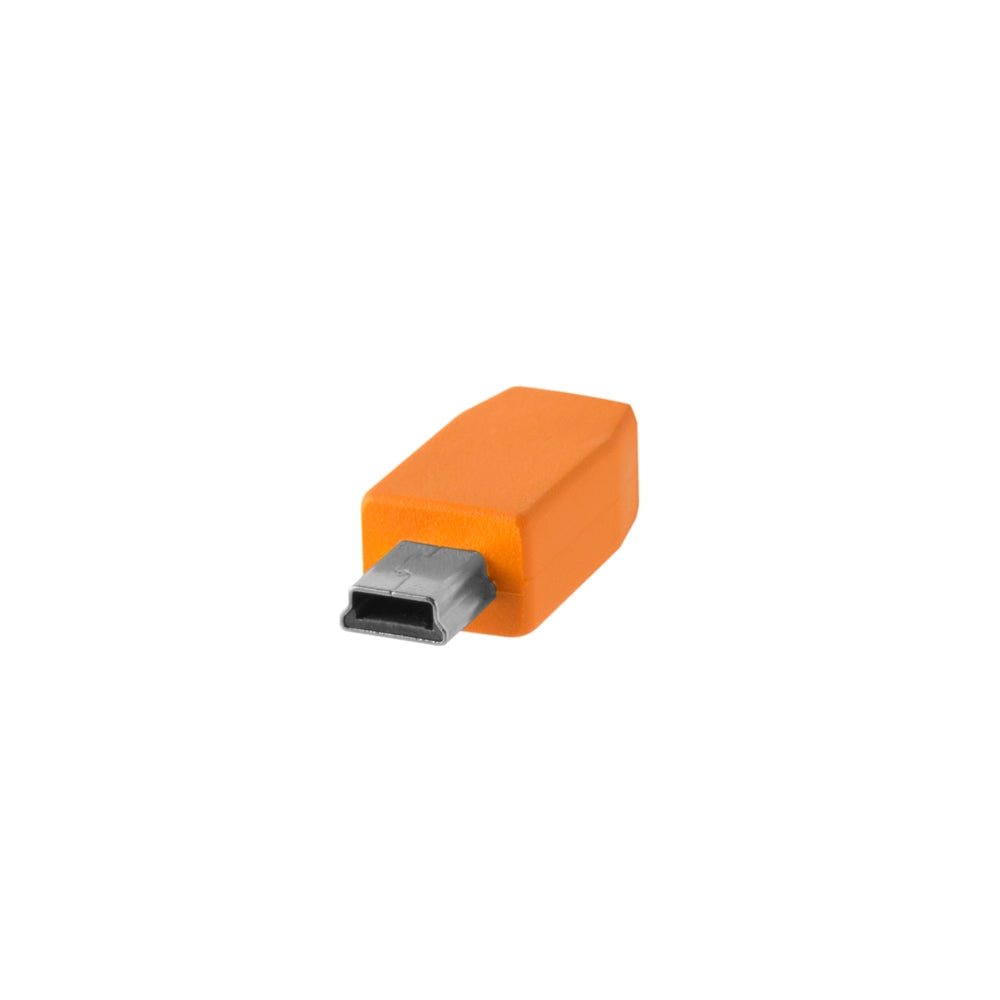 Cable Tether Tools CUC2415-ORG USB 2.0 de Tipo C Macho a Tipo Mini-B con 5 pines de 4.6 metros