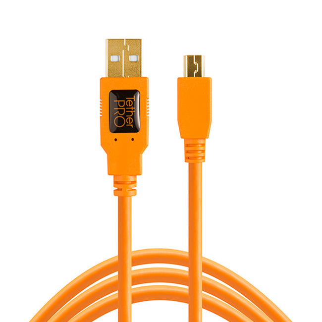 Cable Tether Tools CU5451 USB 2.0 de Tipo A Macho a Tipo Mini-B con 5 Pines Macho de 4.6 metros